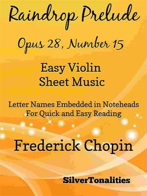 cover image of Raindrop Prelude Opus 28 Number 15 Easy Violin Sheet Music